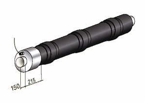 Стальная труба в ППУ изоляции с усиленной оболочкой с металлической заглушкой изоляции и кабелем вывода, 426 мм