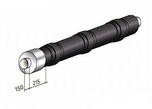 Стальная труба в ППУ изоляции с усиленной оболочкой с металлической заглушкой изоляции, 426 мм